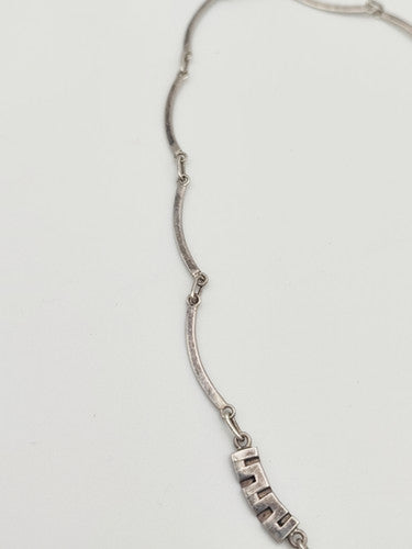 Vintage 925 Sterling Silver Aztec Style Necklace PAT55