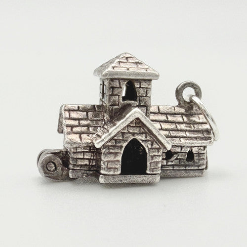 Vintage 925 Sterling Silver Wedding Chapel Charm CA21-54