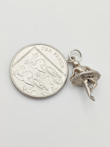 Vintage 925 Sterling Silver Ballerina Charm CA5-8