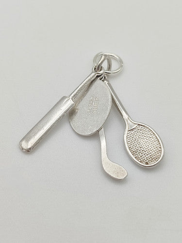 Vintage 925 Sterling Silver Sports Set Charm CA18-81