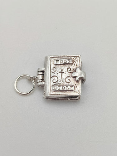 Vintage NUVO 925 Sterling Silver Bible Charm CA18-76