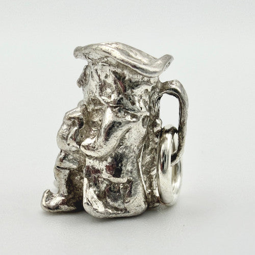 Vintage 925 Sterling Silver Toby Jug Charm CA22-21
