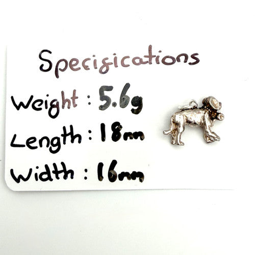 Vintage 925 Sterling Silver Saint Bernard Dog Charm CA27-61
