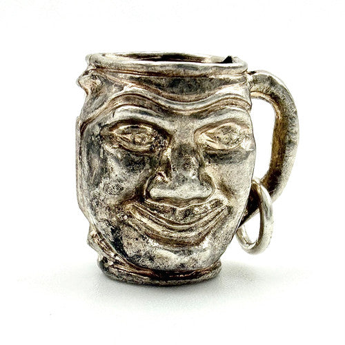 Vintage 925 Sterling Silver Toby Jug Charm CA26-23