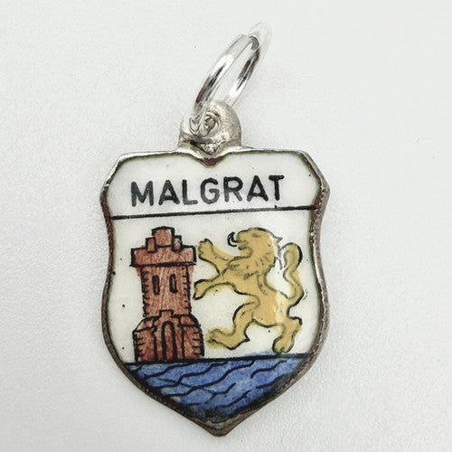 Vintage 800 Silver Malgrat Travel Charm CA25-25