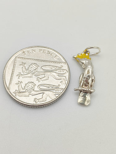 Vintage 925 Sterling Silver Cockatoo Charm CA17-35