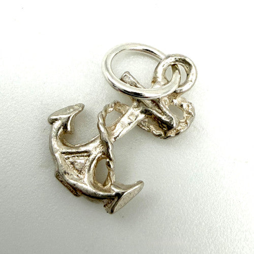 Vintage 925 Sterling Silver Anchor Charm CA27-28