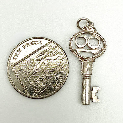 Vintage 925 Sterling Silver 18 Key Charm CA26-20