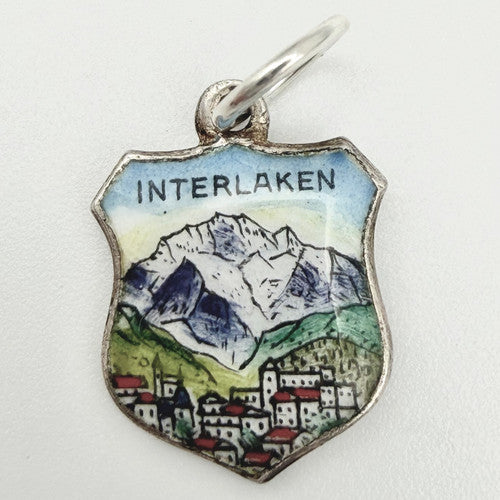 Vintage 800 Silver Interlaken Travel Charm CA25-27