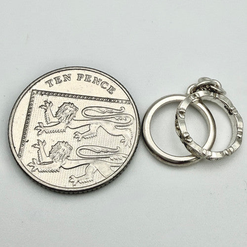 Vintage 925 Sterling Silver Rings Charm CA22-37