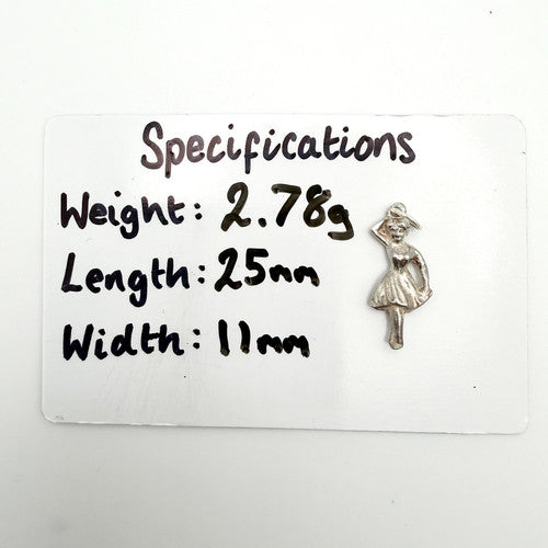 Vintage 925 Sterling Silver Ballerina Charm CA19-62