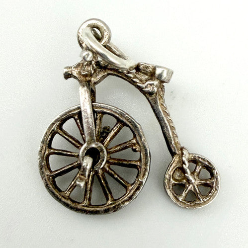 Vintage 925 Sterling Silver Penny Farthing Charm CA28-18