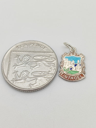 Vintage 925 Sterling Silver Tintagel Travel Charm CA18-62