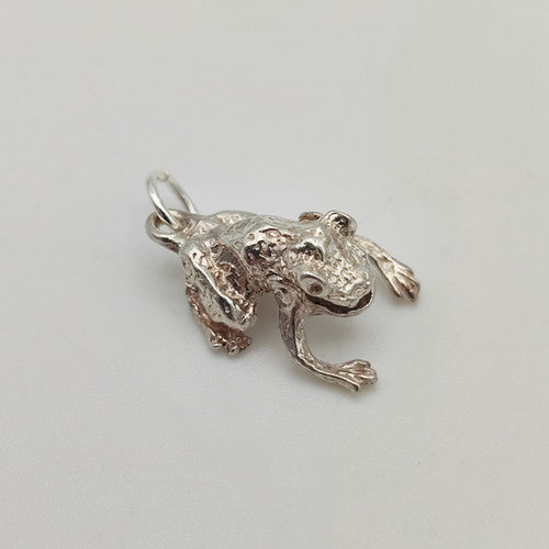 Vintage 925 Sterling Silver Frog Charm CA19-14