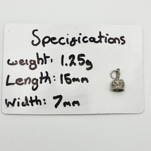 Vintage 925 Sterling Silver Crown Charm CA21-51