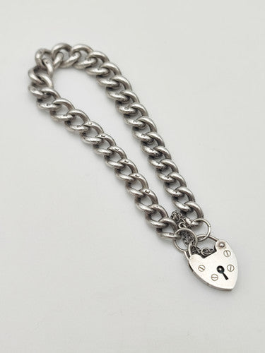 Vintage 925 Sterling Silver Curb Bracelet Bracelet-32