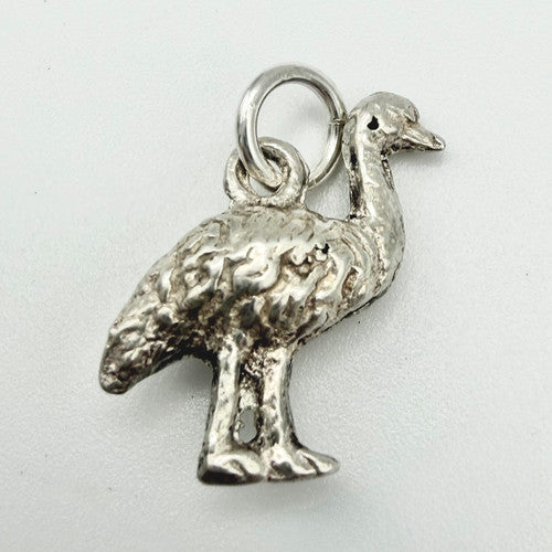 Vintage 925 Sterling Silver Ostrich Emu Charm CA24-7