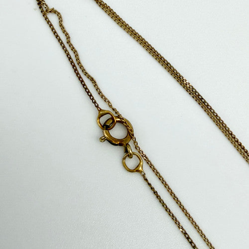 Vintage 9ct Yellow Gold CZ Necklace PG82