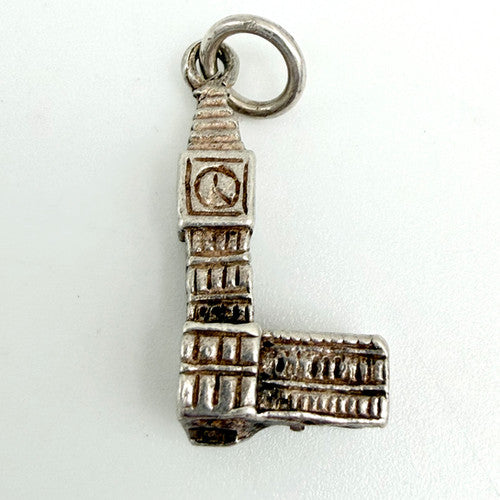 Vintage 925 Sterling Silver Big Ben Charm CA28-14
