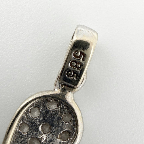 Vintage 14ct White Gold CZ Butterfly Pendant PG11