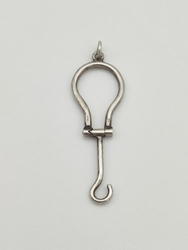 Vintage 925 Sterling Silver Button Hook Charm PAT2