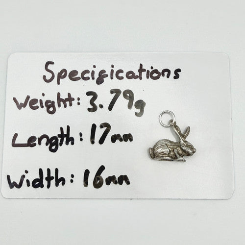 Vintage 925 Sterling Silver Rabbit Charm CA25-70