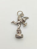 Vintage 925 Sterling Silver Cupid Charm CA13-36