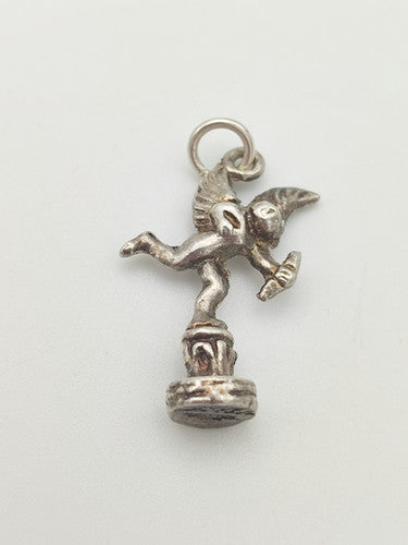 Vintage 925 Sterling Silver Cupid Charm CA13-36