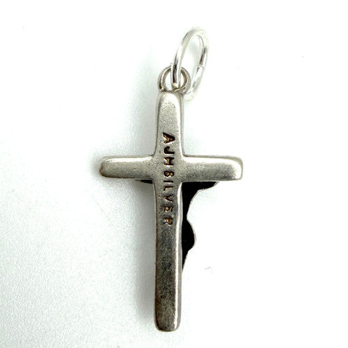 Vintage 925 Sterling Silver Crucifix Charm CA27-15