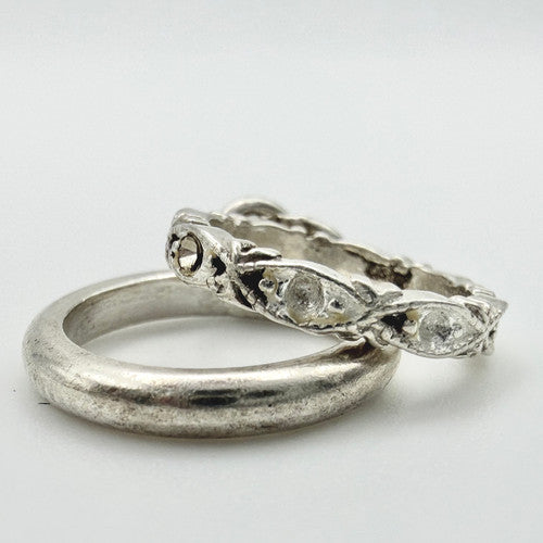 Vintage 925 Sterling Silver Rings Charm CA22-37