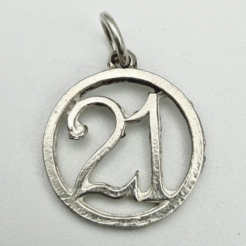 Vintage 925 Sterling Silver 21 Charm CA22-74