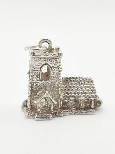 Vintage 925 Sterling Silver Church Charm CA14-19