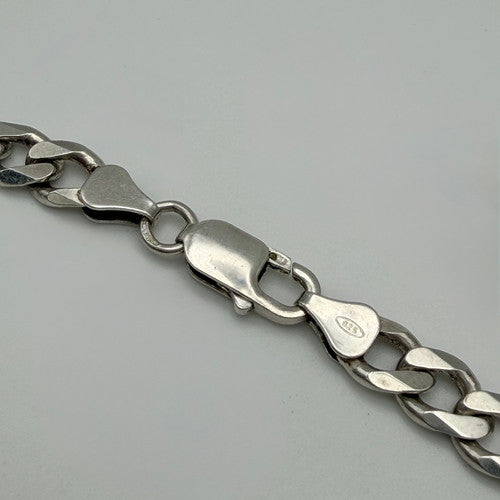 Vintage 925 Sterling Silver Curb Link Chain Necklace PAT143