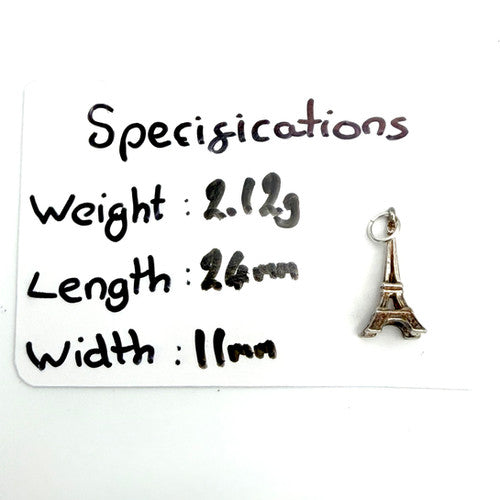 Vintage 925 Sterling Silver Eiffel Tower Charm CA27-43