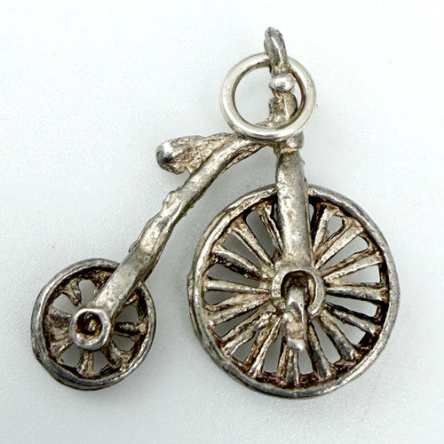 Vintage 925 Sterling Silver Penny-Farthing Charm CA28-12