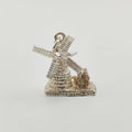 Vintage 925 Sterling Silver Windmill Charm CA18-96
