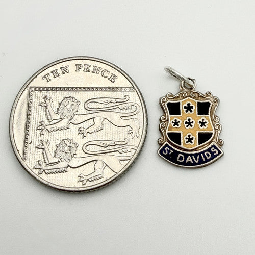 Vintage 925 Sterling Silver St. David’s Travel Charm CA20-22