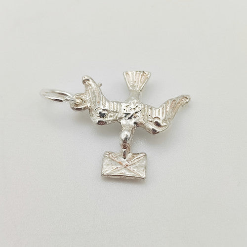 Vintage 925 Sterling Silver Love Bird Charm CA18-100