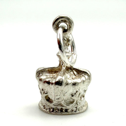 Vintage 925 Sterling Silver Crown Charm CA27-7