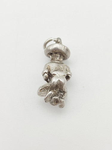 Vintage 925 Sterling Silver Mexican Drummer Charm CA13-105