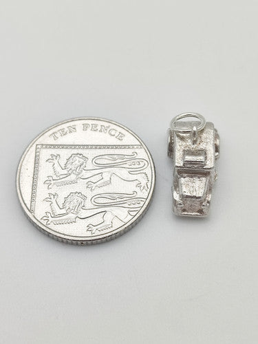 Vintage 925 Sterling Silver London Taxi Charm CA18-82
