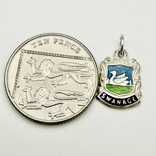 Vintage 925 Sterling Silver Swanage Travel Charm CA20-47