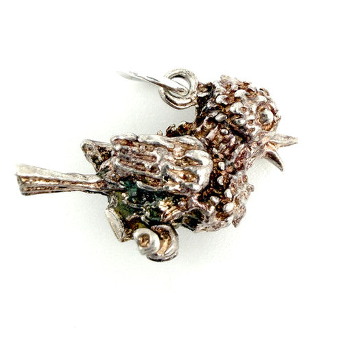 Vintage 925 Sterling Silver Bird Charm CA27-32