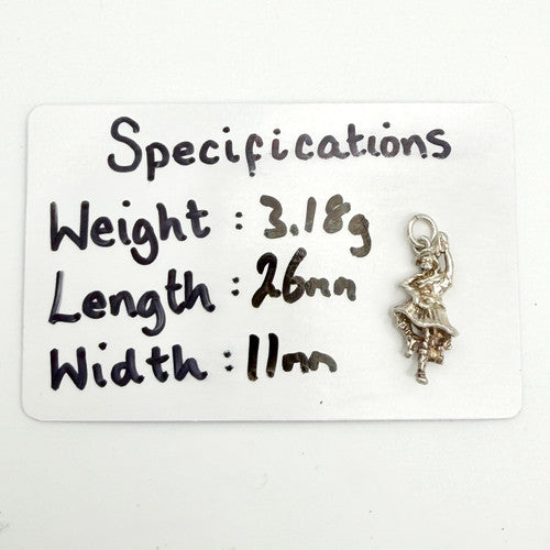 Vintage 925 Sterling Silver Highland Dancer Charm CA28-5