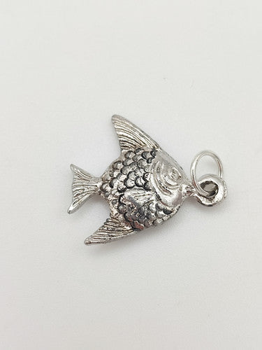Vintage 925 Sterling Silver Angelfish Charm CA17-8