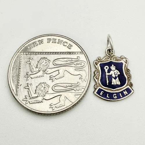 Vintage 925 Sterling Silver Elgin Travel Charm CA20-23