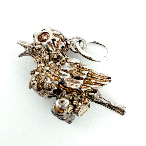Vintage 925 Sterling Silver Bird Charm CA27-32