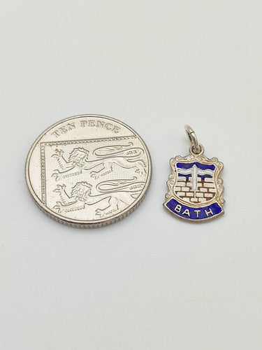 Vintage 925 Sterling Silver Bath Travel Charm CA13-96