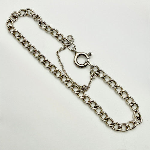 Vintage Solid 925 Sterling Silver Curb Bracelet Bracelet-55