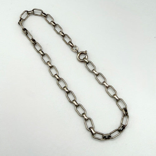 Vintage 925 Sterling Silver Box Link Bracelet Bracelets-60